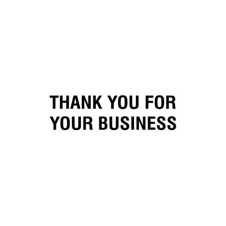 THANK YOU FOR YOUR BUSINESS Stamp