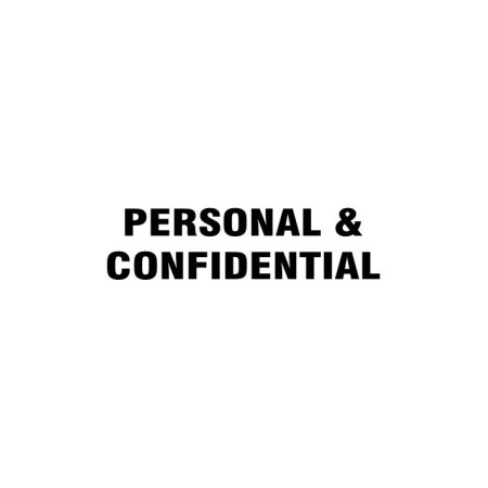 PERSONAL & CONFIDENTIAL Stamp