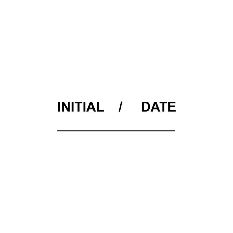 INITIAL - DATE Stamp