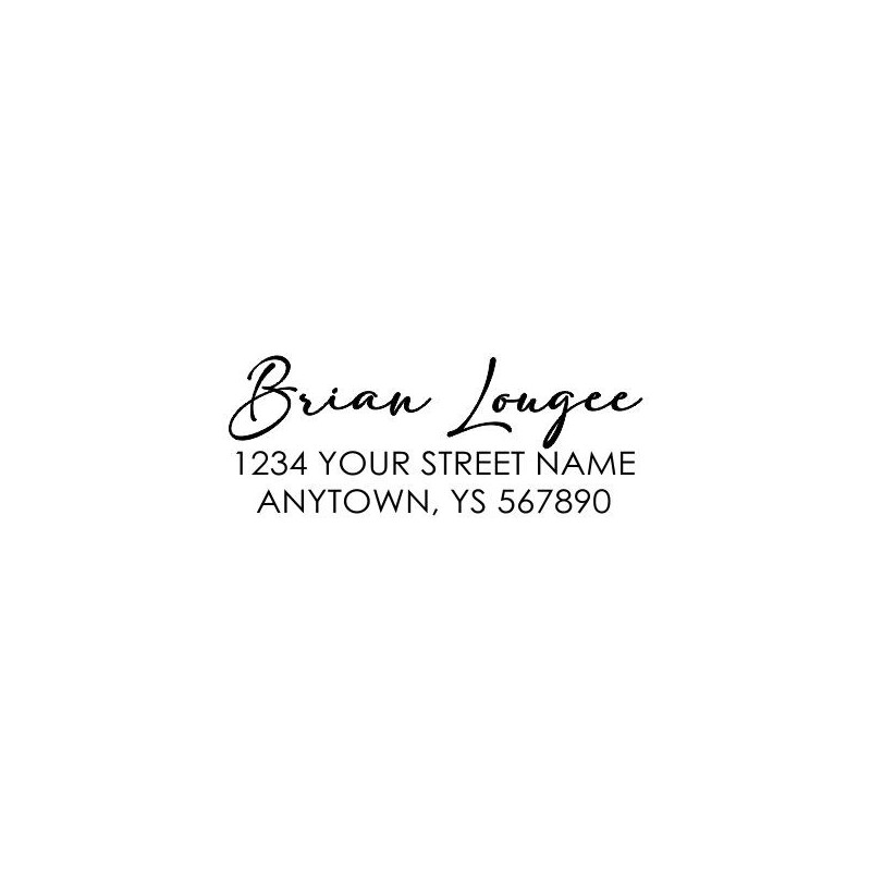 Custom Return Address Stamp - Brian Lougee
