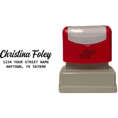 Custom return address Stamp - Christina Foley