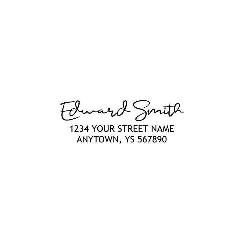 Custom Address Stamp - Edward Smith