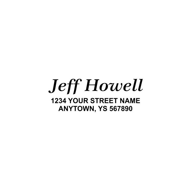 Custom Address Stamp - Jeff Howell