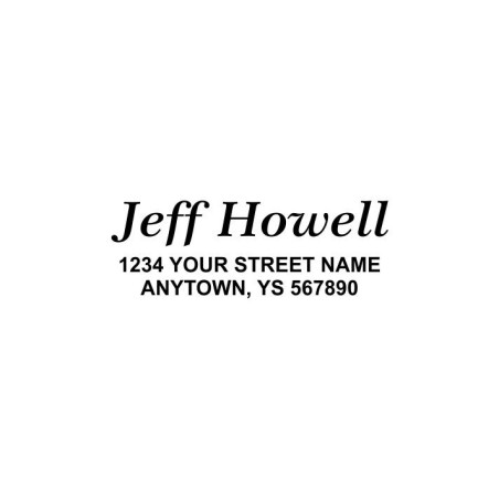 Custom Address Stamp - Jeff Howell