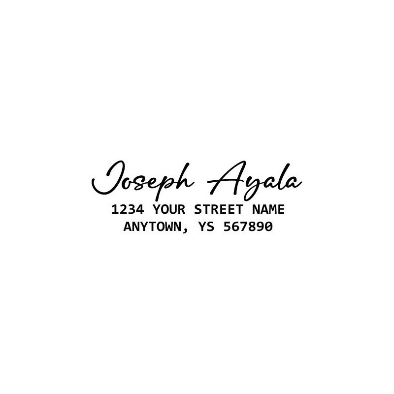 Custom Address Stamp - Joseph Ayala