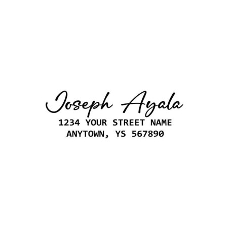 Custom Address Stamp - Joseph Ayala