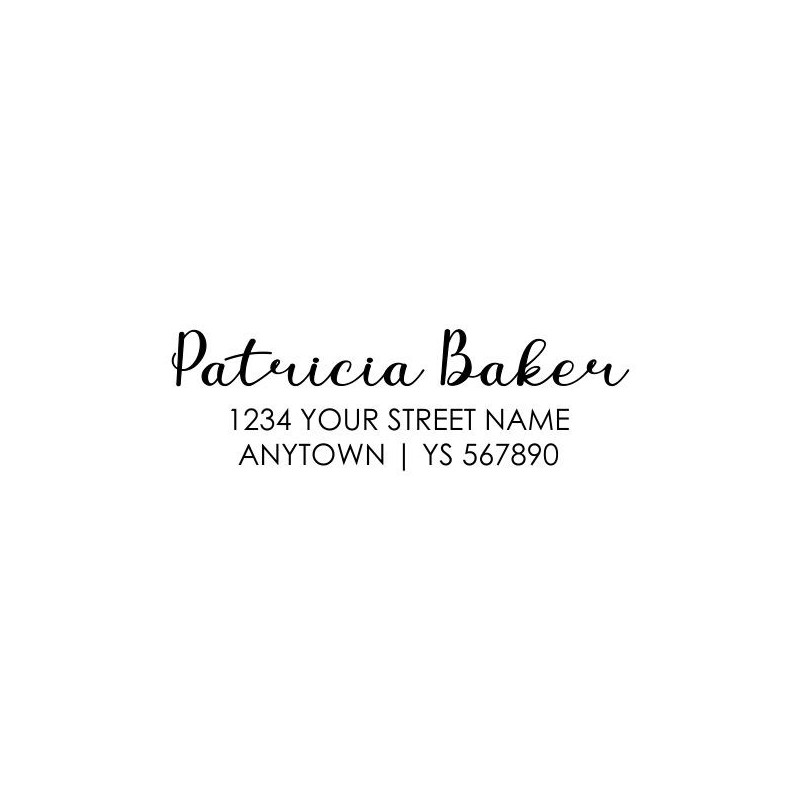 Custom Address Stamp - Patricia Baker