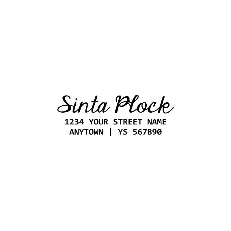 Custom address Stamp - Sinta Plock