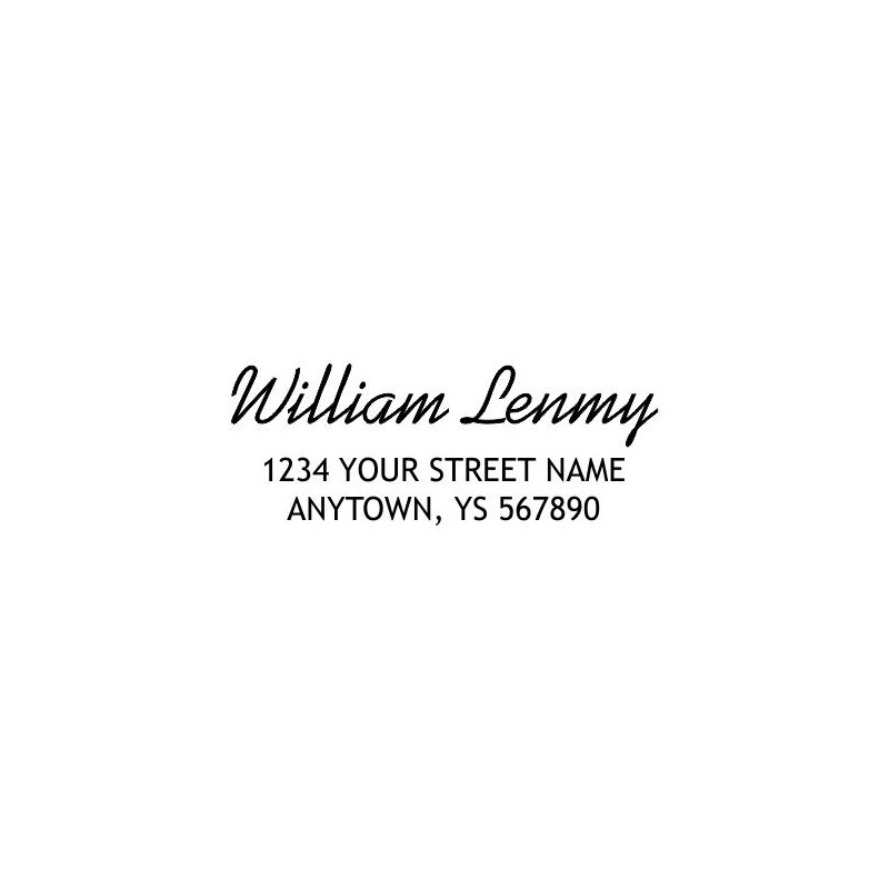 Custom Address Stamp - William Lenmy