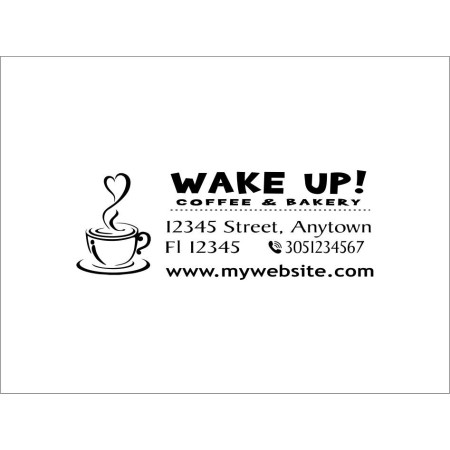 Custom Business Stamp - Wake Up!